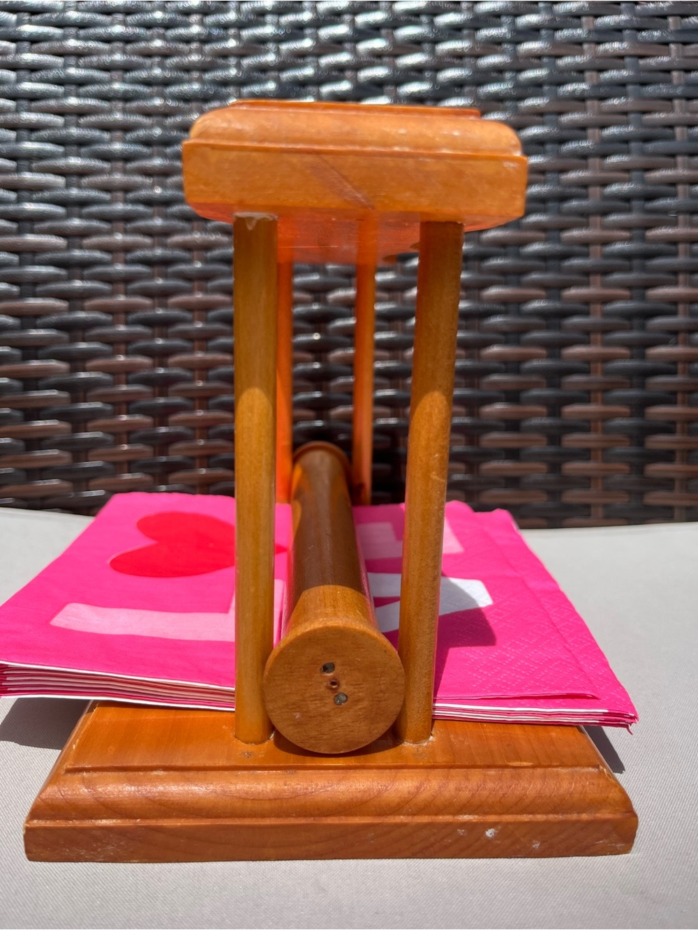 Honey-Tone Wooden Napkin Holder